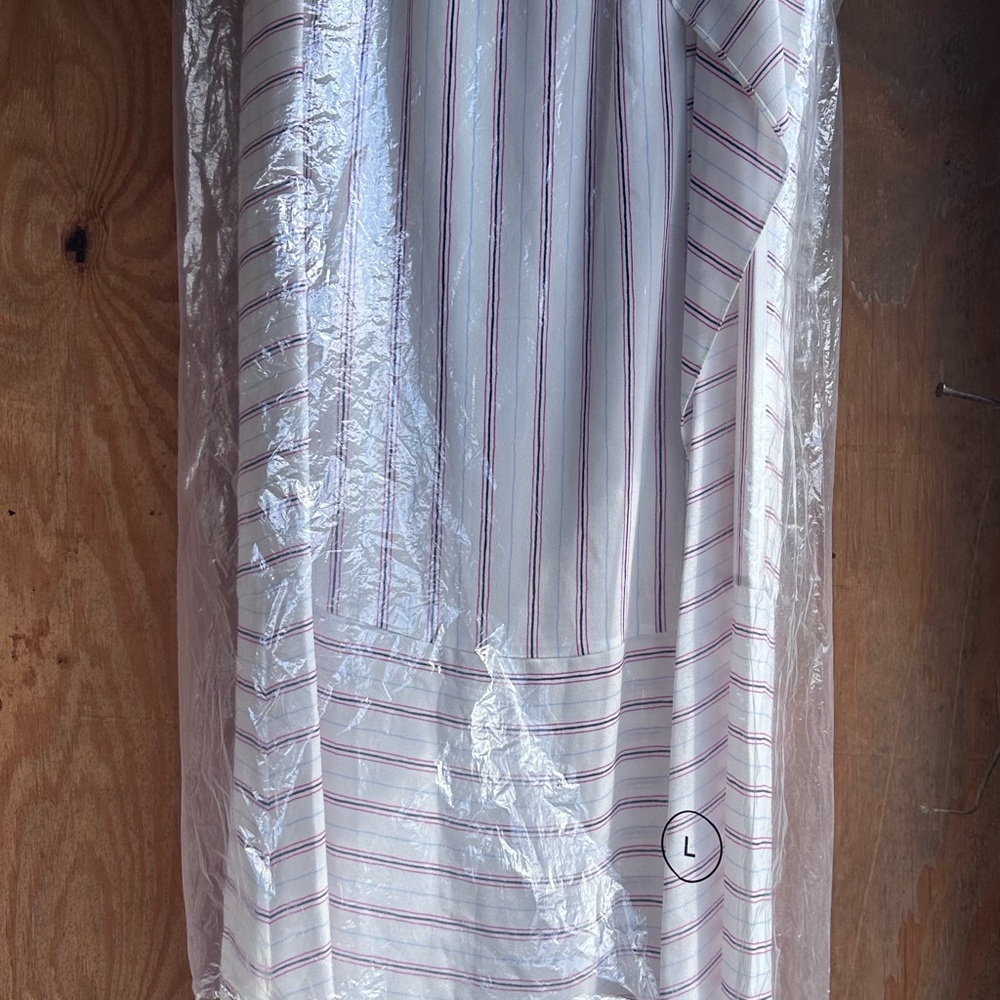 BCBGMaxAzria Red and White Striped Blouse